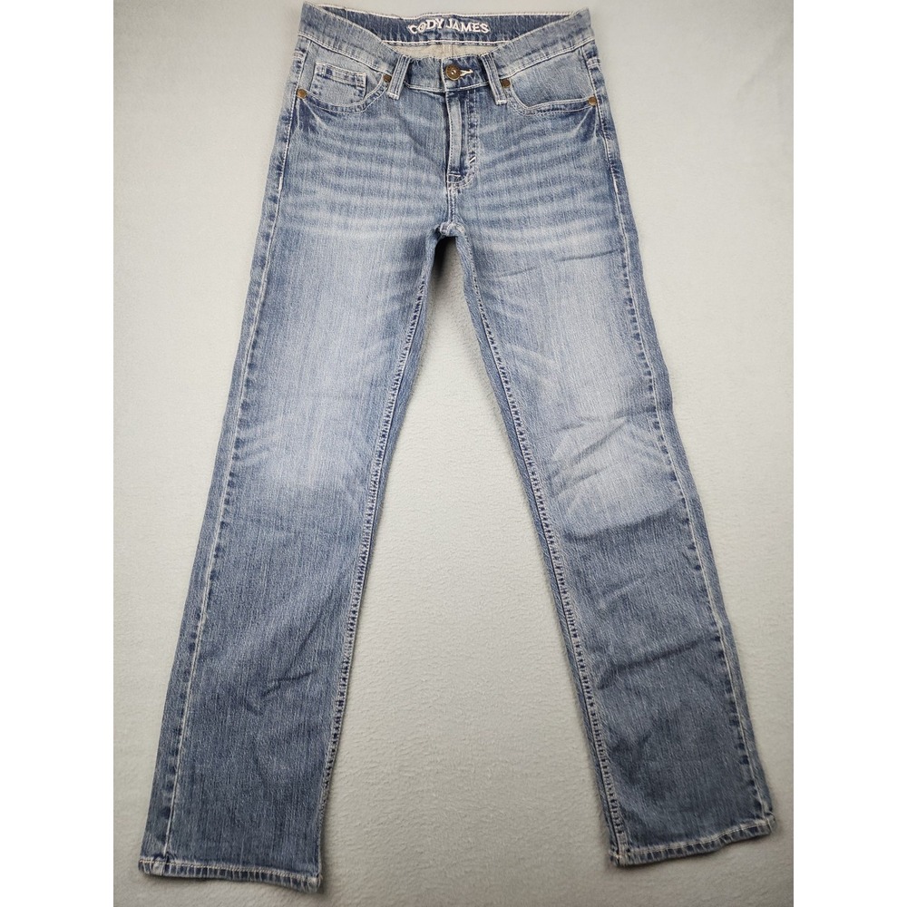 Cody James Jeans Mens 29x32 Light Wash Blue Straight Stretch Denim Western